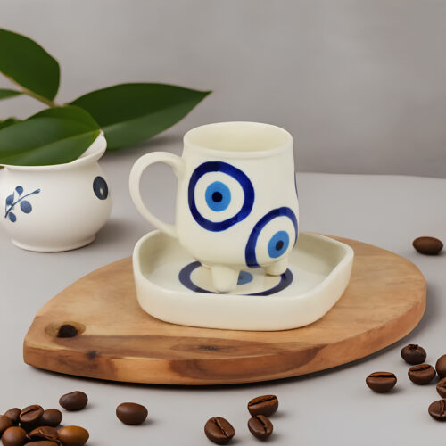 Ceramic Cup and Saucer Breakfast Set