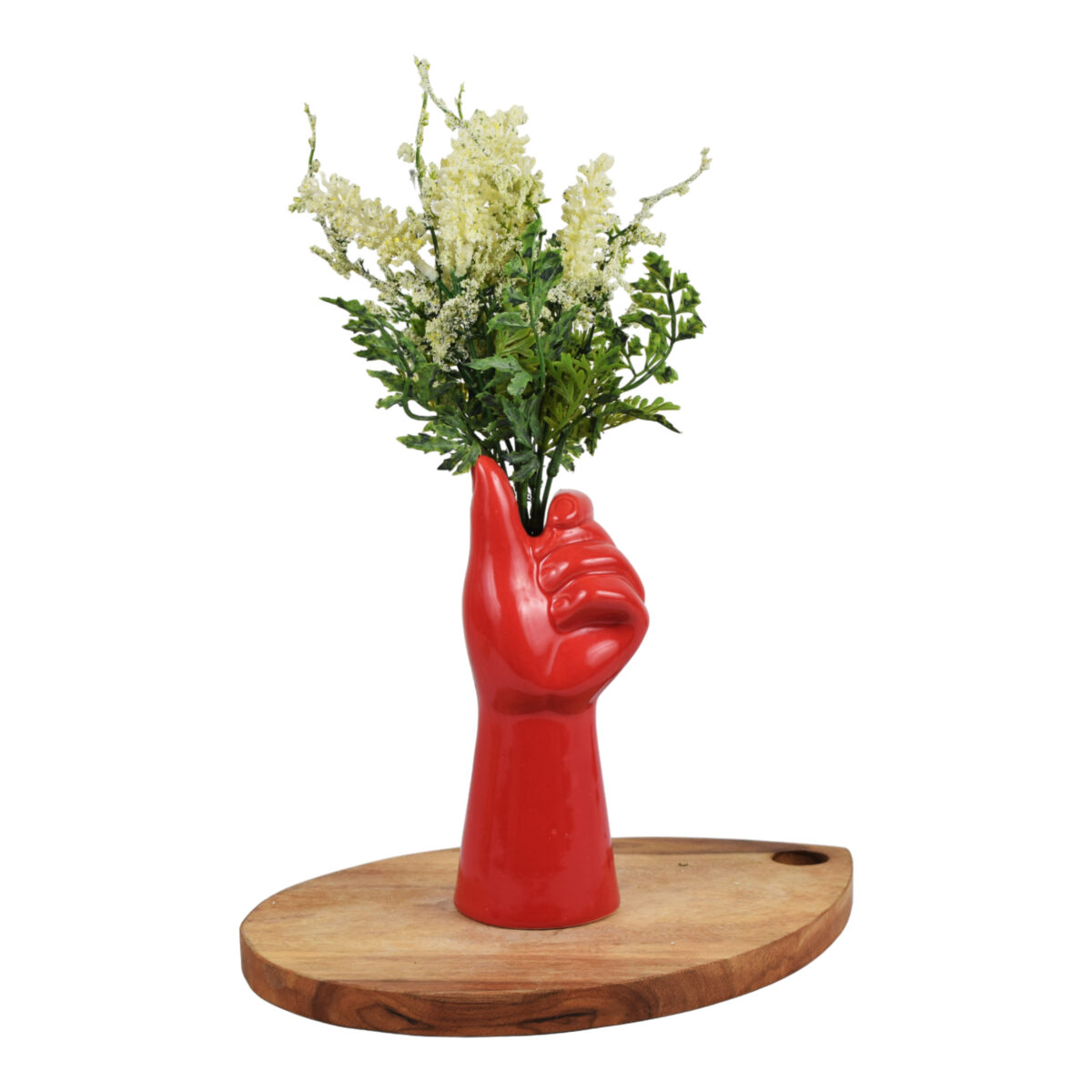 Ceramics Hand Shaped Vase