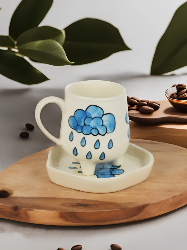 Ceramic Cloud Cup and Saucer Set