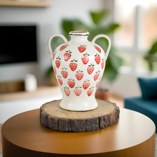 Ceramic Adda's Vintage-Inspired Vase - 24cm Height