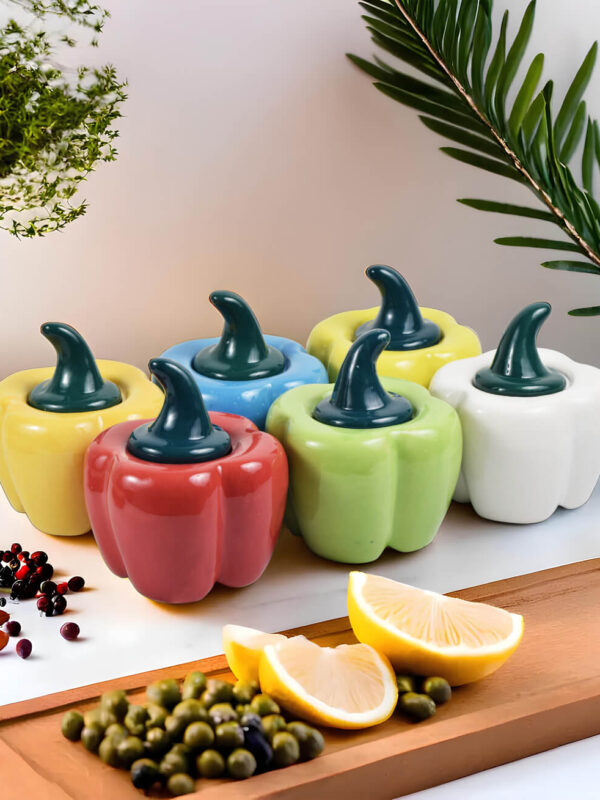 Artistic Ceramic Bell Pepper Containers