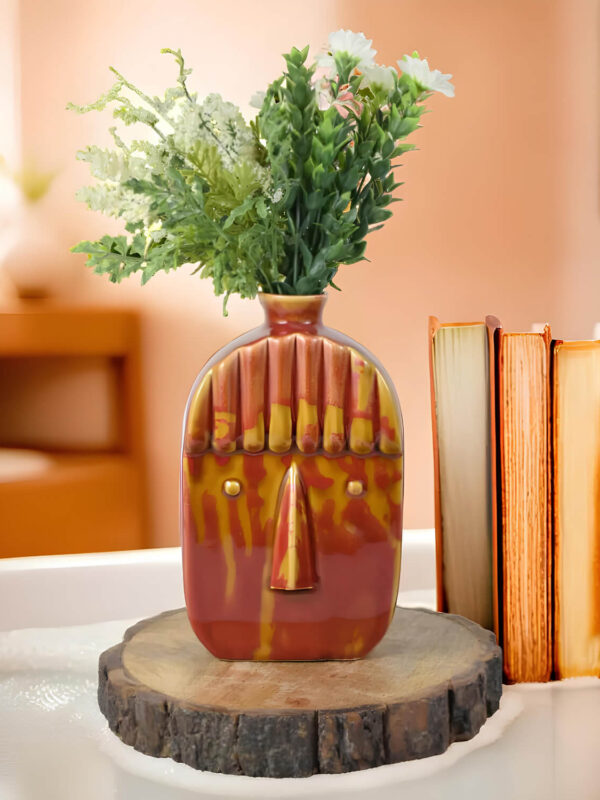 Ceramic Adda's Contemporary Face Vase: A Unique Decor Piece