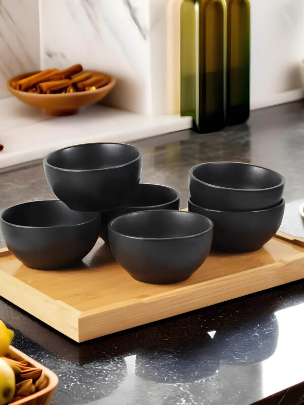 Ceramic Adda's Premium Matte Black Bowls - Contemporary Dinnerware Collection