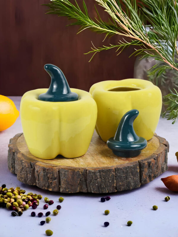 Artistic Ceramic Bell Pepper Containers