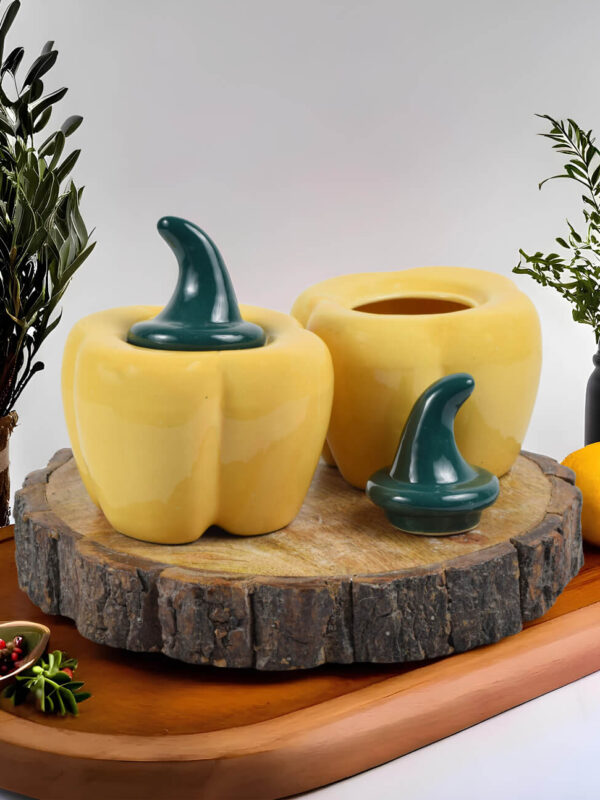 Artistic Ceramic Bell Pepper Containers