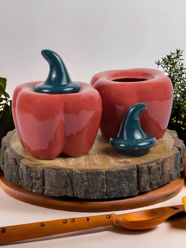 Artistic Ceramic Bell Pepper Containers