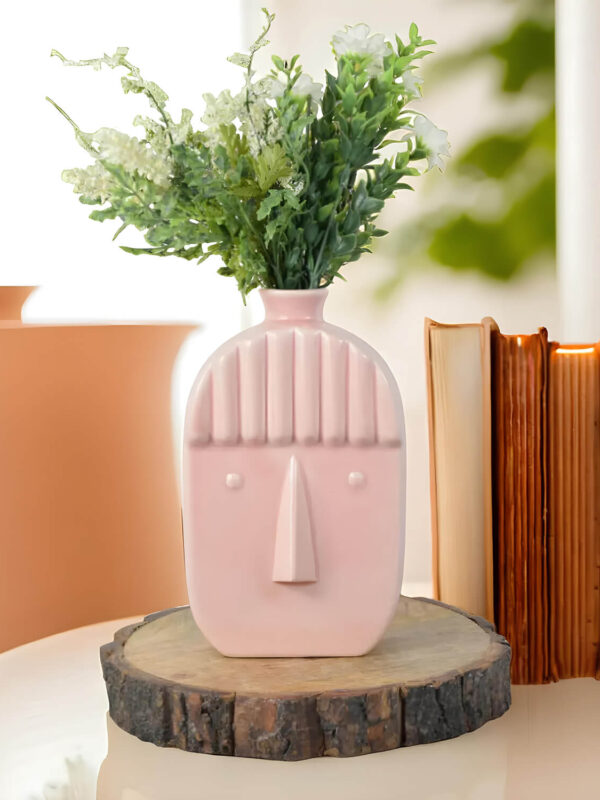 Ceramic Adda's Contemporary Face Vase: A Unique Decor Piece