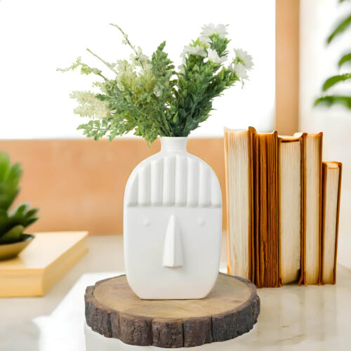 Ceramic Adda's Contemporary Face Vase: A Unique Decor Piece