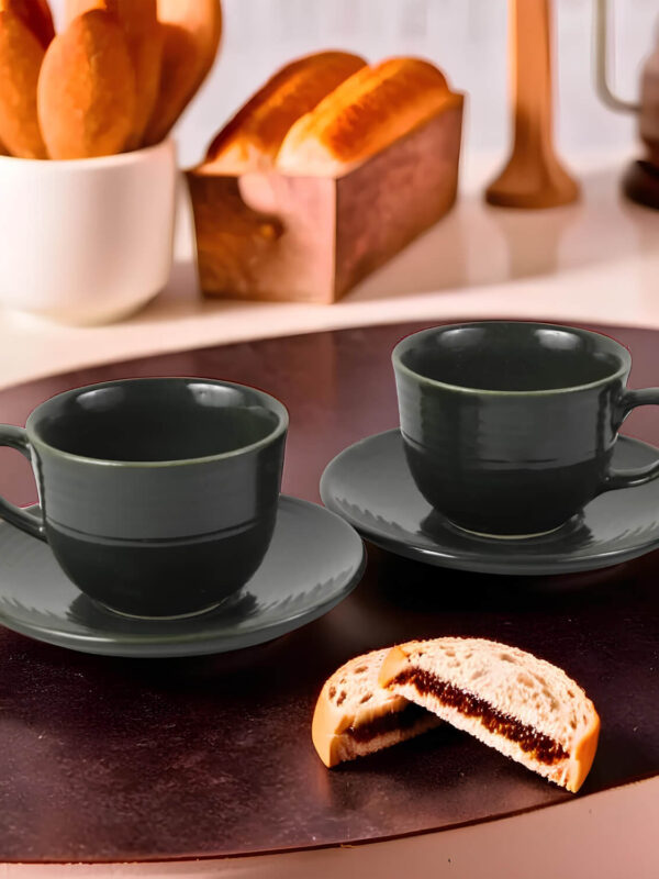 Ceramic Adda's Premium Cup & Saucer - Elegant 250 ml Coffee Cup with Matching Saucer