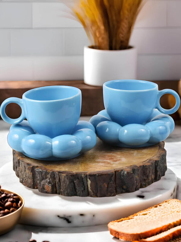 Ceramic Sunflower Mug and Saucer Set