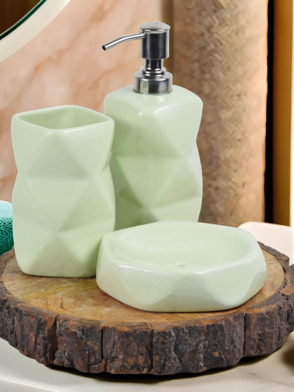 Ceramic Adda's Premium Bathroom Set - Beautiful Ceramic Bath Accessories