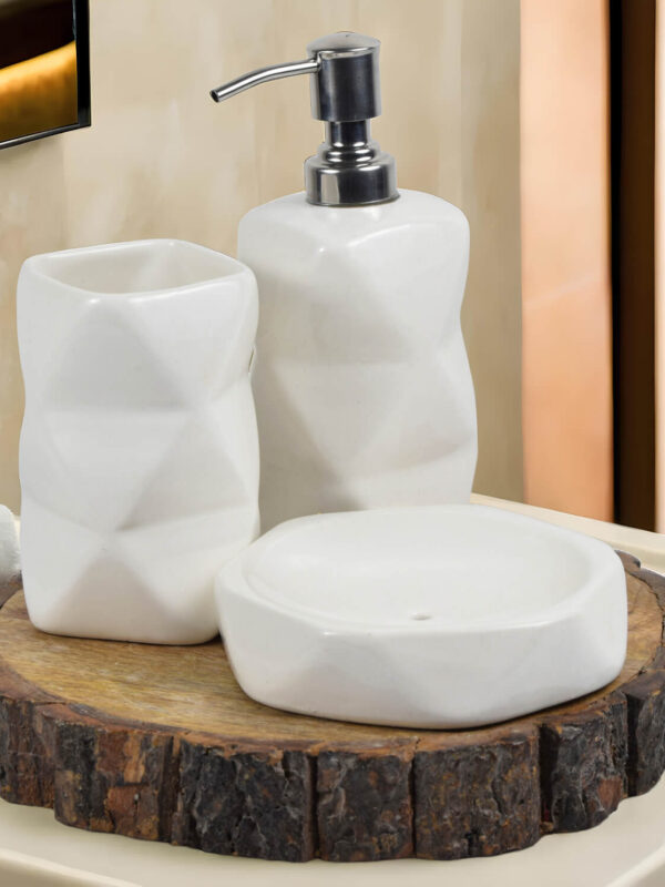 Ceramic Adda's Premium Bathroom Set - Beautiful Ceramic Bath Accessories