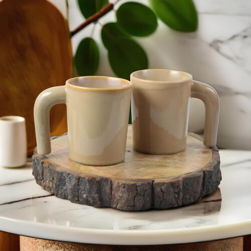 Ceramic Adda's Premium 350 ml Modern Coffee Mugs - Perfect for Tea and Coffee Lovers