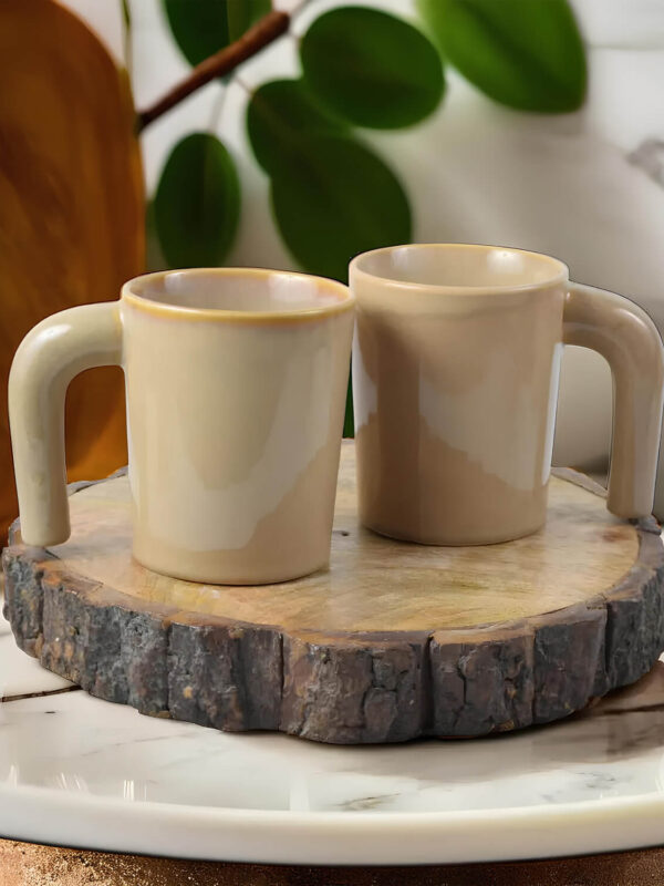 Ceramic Adda's Premium 350 ml Modern Coffee Mugs - Perfect for Tea and Coffee Lovers