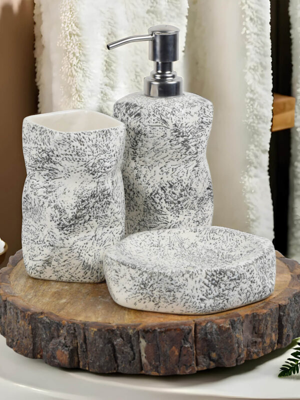 Ceramic Adda's Premium Bathroom Set - Beautiful Ceramic Bath Accessories