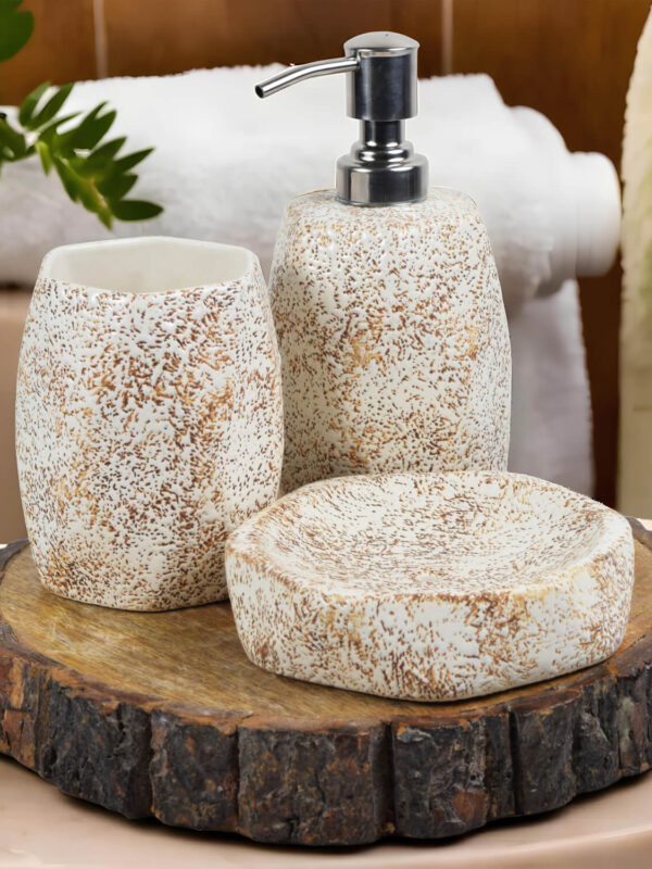 Ceramic Adda's Premium Bathroom Set - Beautiful Ceramic Bath Accessories