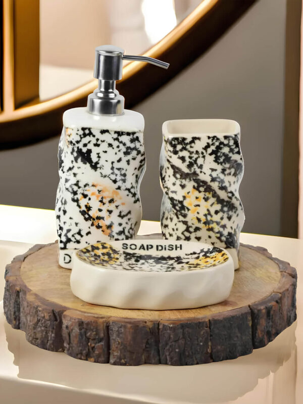 Ceramic Adda's Premium Bathroom Set - Beautiful Ceramic Bath Accessories