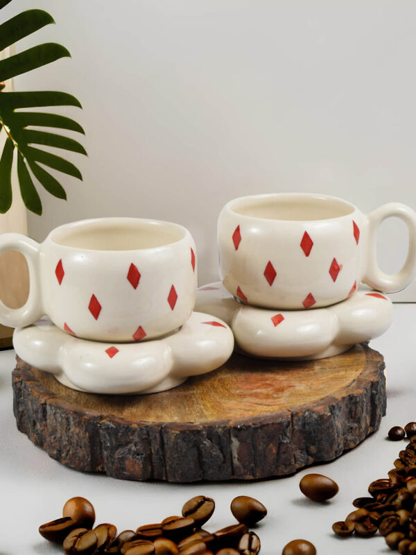 Ceramic cup saucer