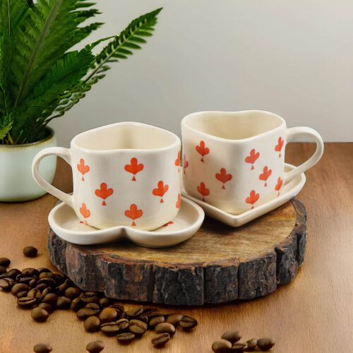 Ceramic cup saucer