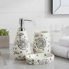 Pure White Ceramic Bathroom Accessories Set (3 pieces set)