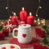 3D Heart Embossed Ceramic Mug with Matching Lid – Sweetheart Collection Valentine’s Special