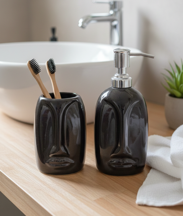 Ceramic Bathroom Accessories Set