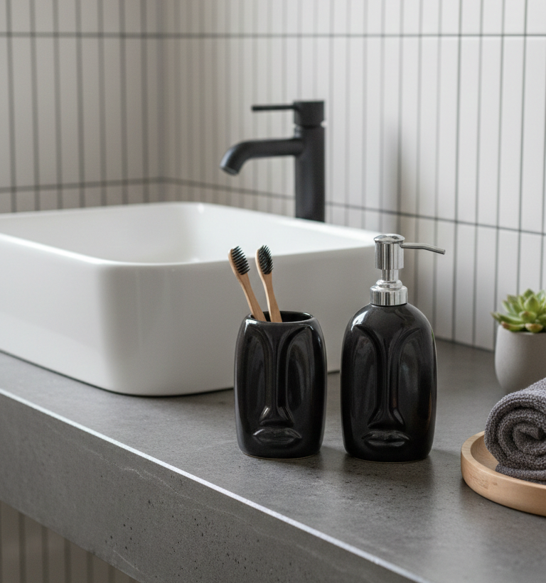 Ceramic Bathroom Accessories Set