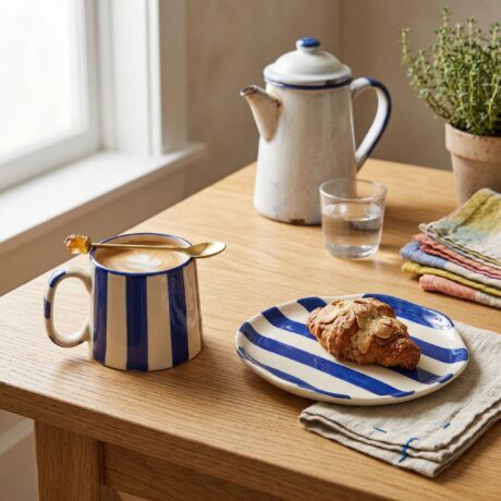 Stripe Mug and Plate