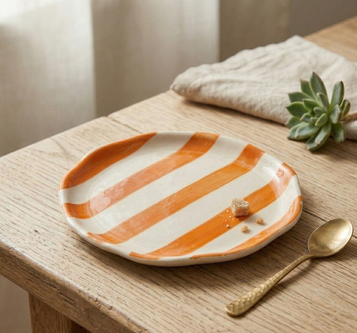 Stripe Mug and Plate